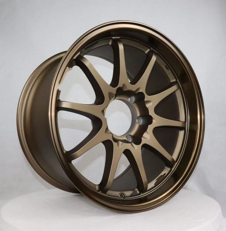 Satin bronze monoblock forged wheel